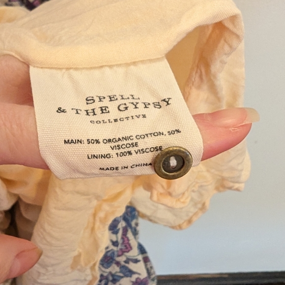 ♲ Spell X REVOLVE Folk Song Sundress in Sky - Picture 6 of 7